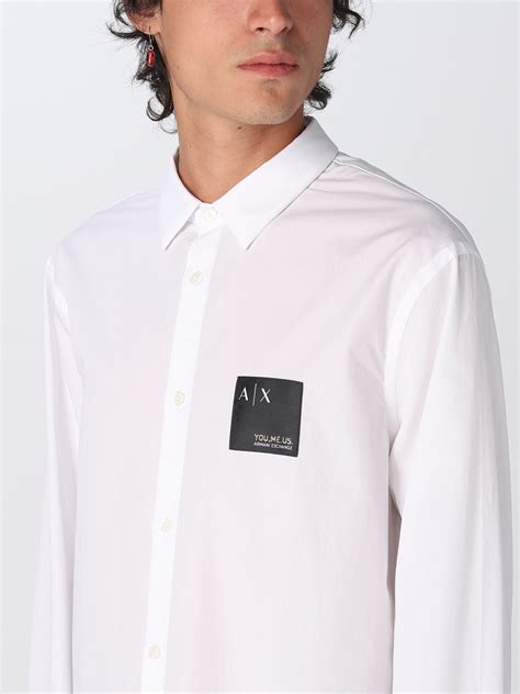 Armani Exchange white printed shirt